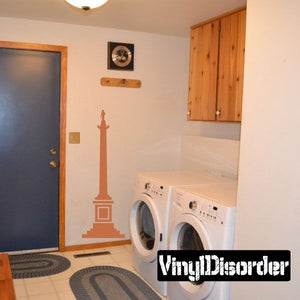 Nelson's Column wall decal: bronze pedestal and column silhouette