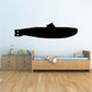 Black submarine silhouette wall decal
