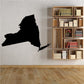 New York State decal with black state silhouette shape