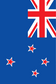 New Zealand flag sticker with blue background, red Union Jack, and four red stars