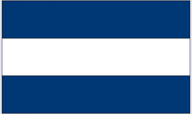 Nicaragua flag sticker with blue and white horizontal stripes