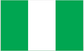 Nigeria flag sticker with vertical green–white–green panels