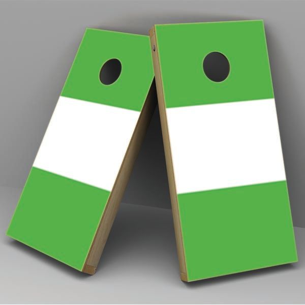 Nigeria Flag Cornhole Board Vinyl Decal Wrap