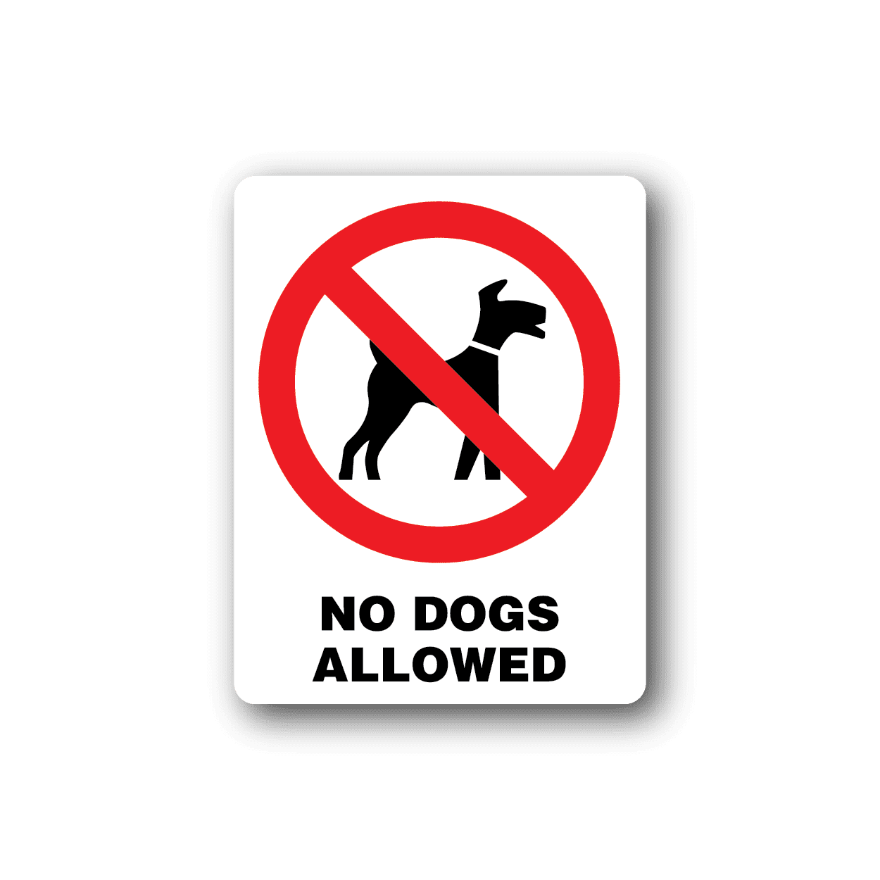 Image of NO Dogs Sign Wall Decal - Vinyl Sticker - Car Sticker - Die Cut Sticker - CD003