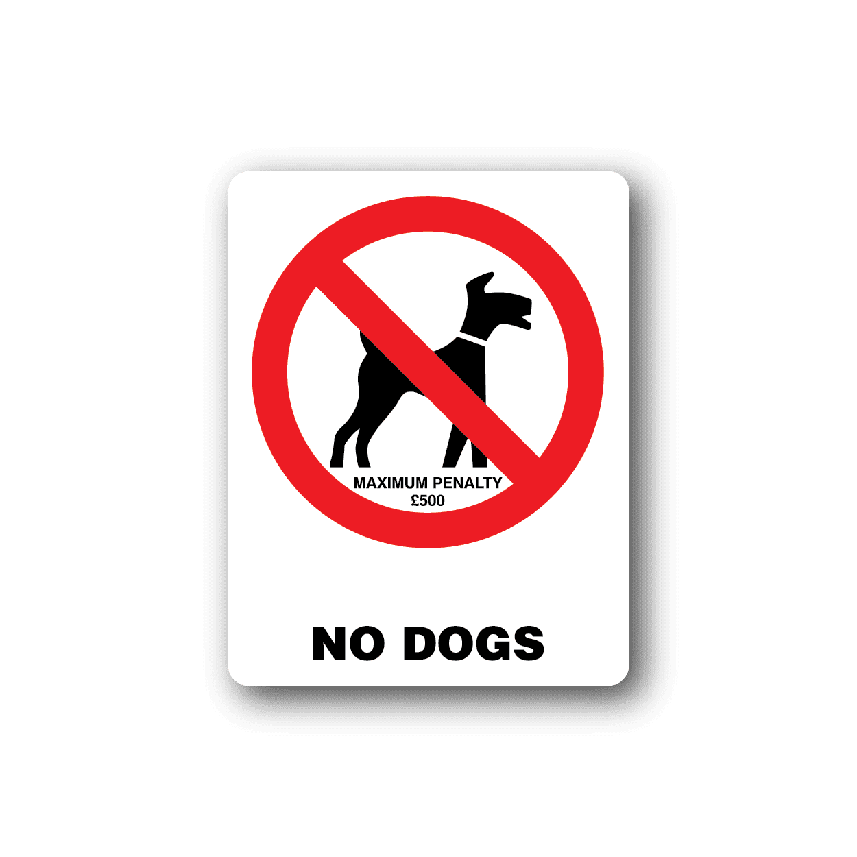 Image of NO Dogs Sign Wall Decal - Vinyl Sticker - Car Sticker - Die Cut Sticker - CD004