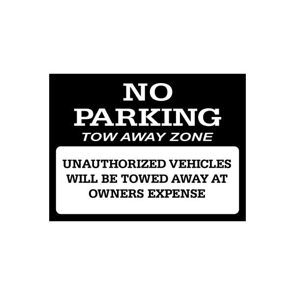 Image of No Parking Sign Signs Home Business Car text Vinyl Decal Sticker Stickers 0018