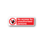 Safety sign sticker: red with crossed hand and No access for unauthorised persons