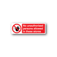 Safety sign wall decal with red no-entry symbol and text: No unauthorized persons allowed