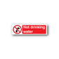Red safety sign vinyl sticker: no drinking water symbol