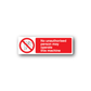 Safety sign wall decal sticker with red 'No unauthorised person' text and no-entry hand icon