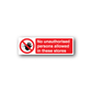 Safety sign decal sticker with red circle no hand and 'No unauthorised persons allowed'