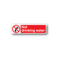 Safety sign vinyl decal: red 'Not drinking water' warning symbol