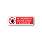 Safety sign decal sticker with red no-entry symbol and text: No unauthorised persons allowed