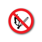 No smoking sign wall decal with red circle and slash over cigarette icon
