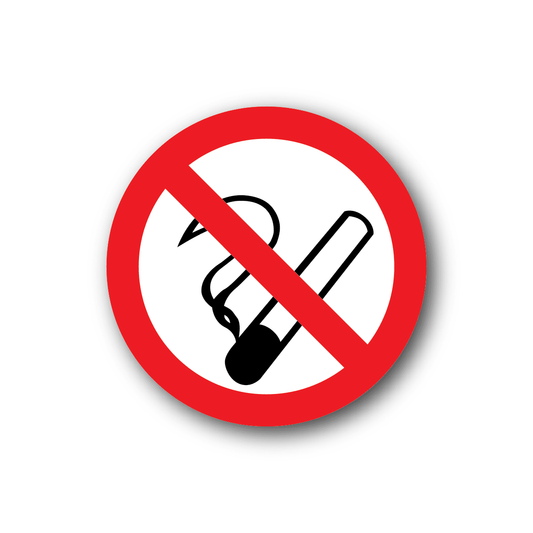 Image of NO Smoking Sign Wall Decal - Vinyl Sticker - Car Sticker - Die Cut Sticker - CD003