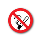 No smoking sign wall decal with red circle and slash over cigarette icon