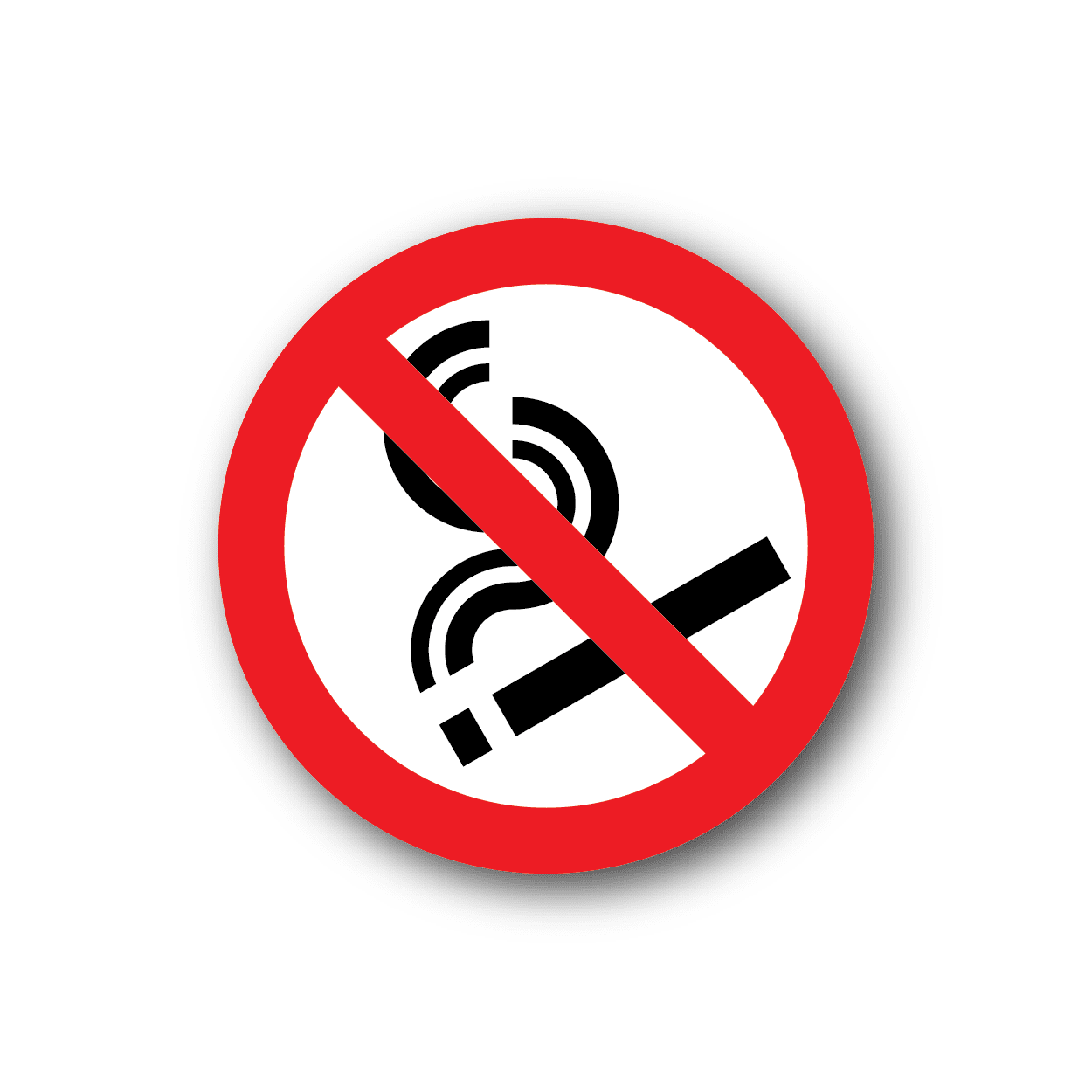 Image of NO Smoking Sign Wall Decal - Vinyl Sticker - Car Sticker - Die Cut Sticker - CD004