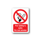 No smoking wall decal with red slash circle, cigarette icon, and “Do not smoke”