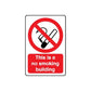 No smoking wall decal: red no-smoking symbol and text “This is a no smoking building”