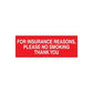 No smoking sign wall decal with red panel and white text: PLEASE NO SMOKING THANK YOU