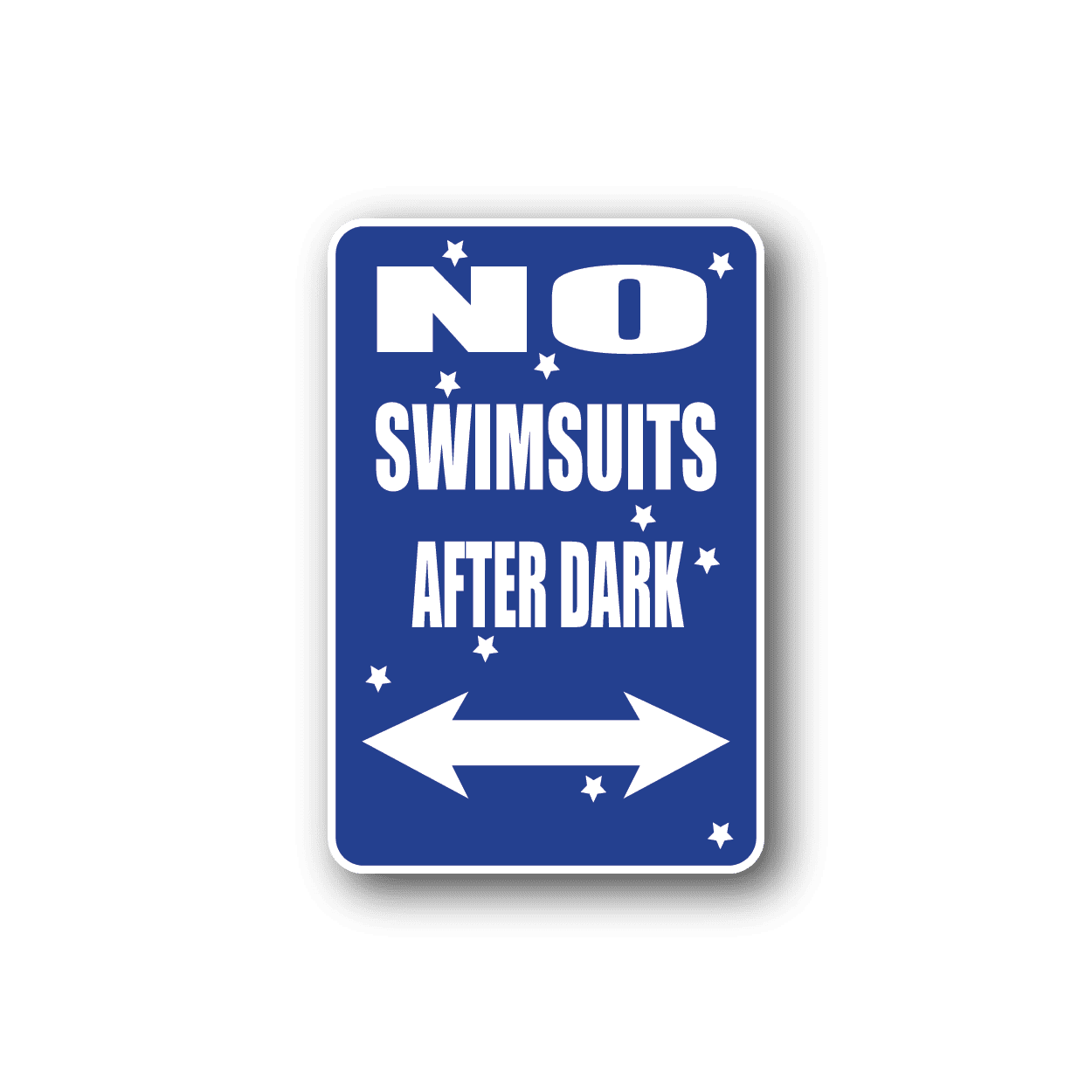 Image of No Swimsuits After Dark Fun Sign Wall Decal - Vinyl Sticker - Car Sticker - Die Cut Sticker - CD121