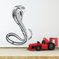King cobra vinyl decal, black coiled hood design.