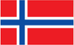 Norway flag sticker, rectangular red with blue Nordic cross