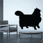 Norwegian forest cat decal, black silhouette standing with tail raised