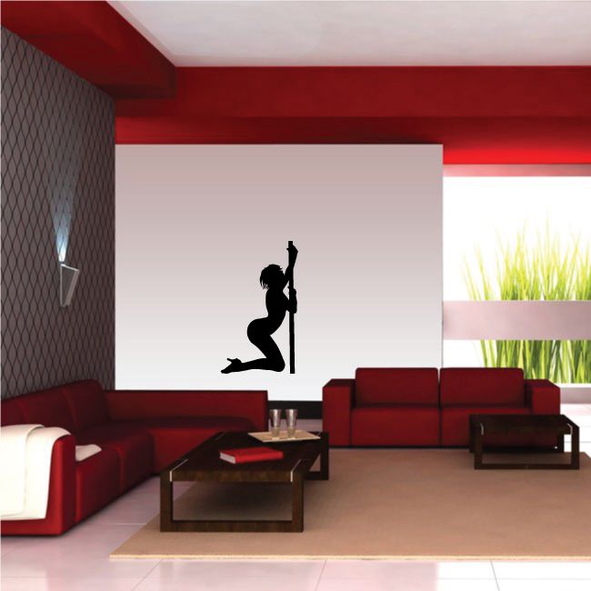 Image of Nude Pole Dancer in Heels Ascending Decal