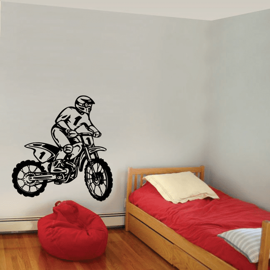 Image of Number One Dirt Bike Decal