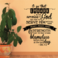 Inspirational wall decal with black scripture quote typography and “D&C 4:2” reference