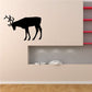 Reindeer decal: black silhouette of a standing reindeer with antlers and raised head
