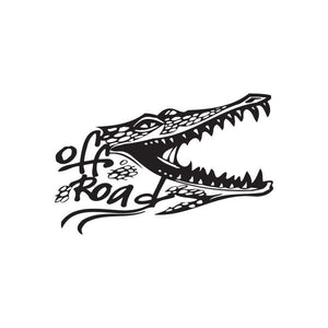 Alligator off-road decal with black-and-white graphic and “Off Road” text