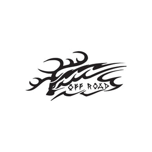 Off-road antlers decal with flame-style graphics
