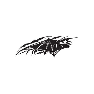 Dragon wing decal with black and white stylized emblem