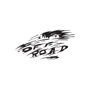 Black off-road grime style text decal with bold graffiti lettering