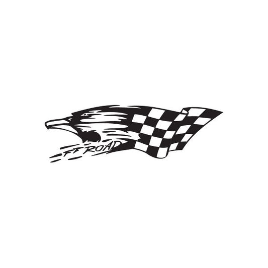 Image of Off Road Racing Flag and Eagle Decal