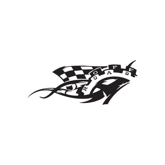 Image of Off Road Tribal Racing Flag Decal