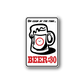 Rectangular beer wall decal with mug and 'BEER 30' text