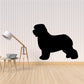 Old English Sheepdog decal with black dog silhouette