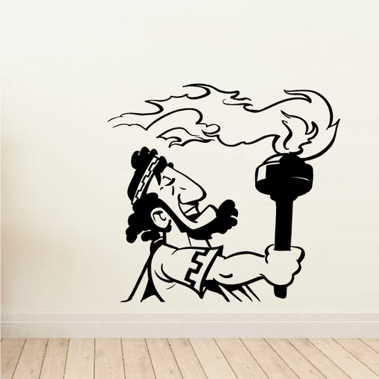 Image of Olympics Greek Man Passing Torch Decal