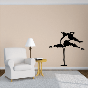 Olympics gymnastics decal of black gymnast on uneven bars