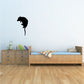 Black climbing opossum wall decal silhouette, stick-on for smooth surfaces
