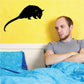 Black standing opossum wall decal