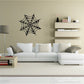 Black spider web wall decal with orb-like center web design