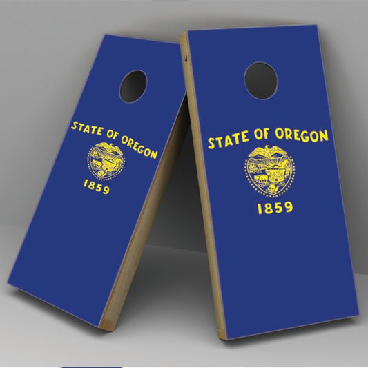 Oregon Flag Cornhole Board Vinyl Decal Wrap