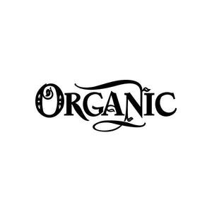 Black ORGANIC text vinyl decal sticker