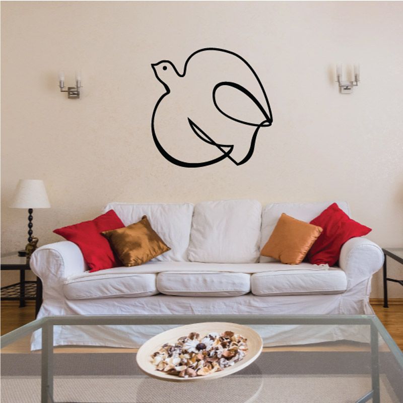 Image of Outlined Dove Decal