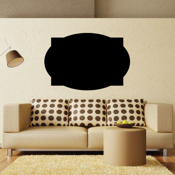 Oval black chalkboard jar label decal sticker for glass jars