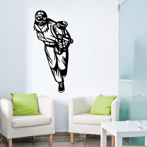Black paintball player wall decal vinyl sticker